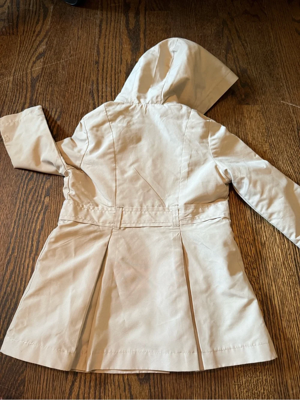 OshKosh B'gosh Cream Hooded Double-Breasted Trench Coat